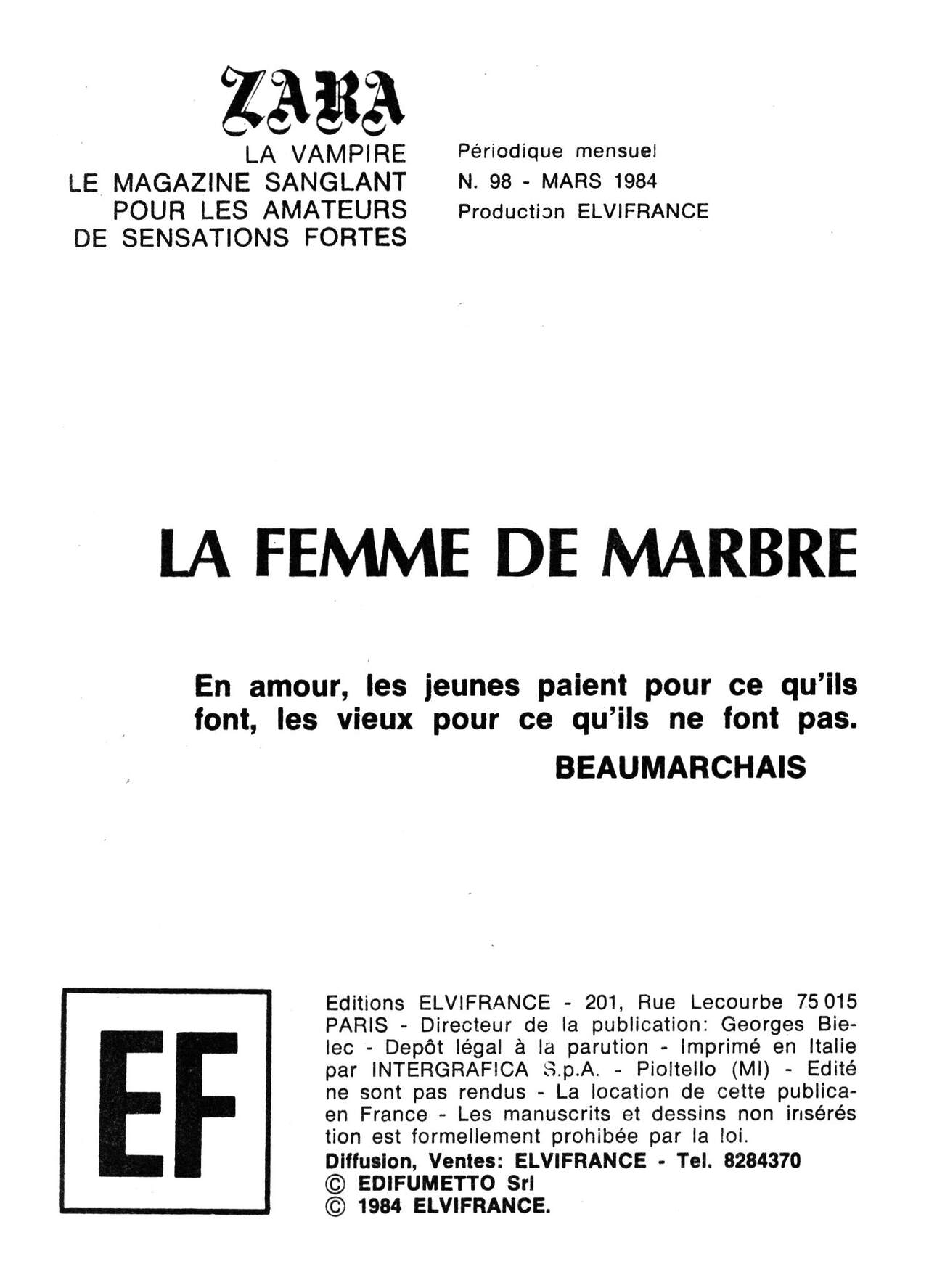 Zara 098 - La femme de marbre page 3 full