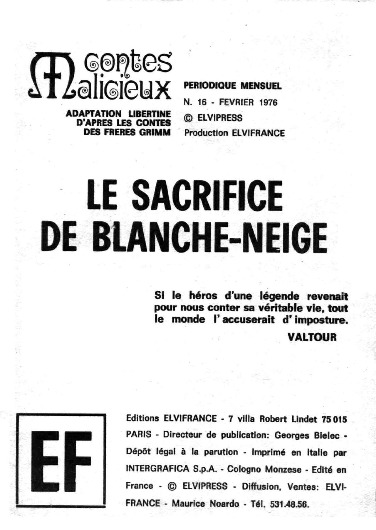 Contes Malicieux - 016 - Le sacrifice de Blanche-neige page 3 full