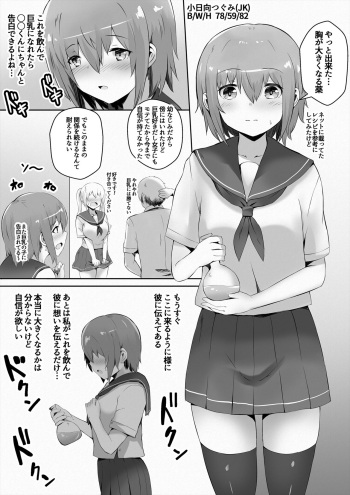 告白する為に豊胸薬を飲んだ地味っ子ちゃんが大変なことになる漫画【前編】 cover