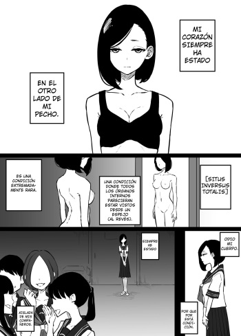 [Pandacorya] Sousaku Yuri: Shinzou ga Gyaku ni Aru Onnanoko no Hanashi [Spanish] [Un vato que traduce hentais en su tiempo libre] cover