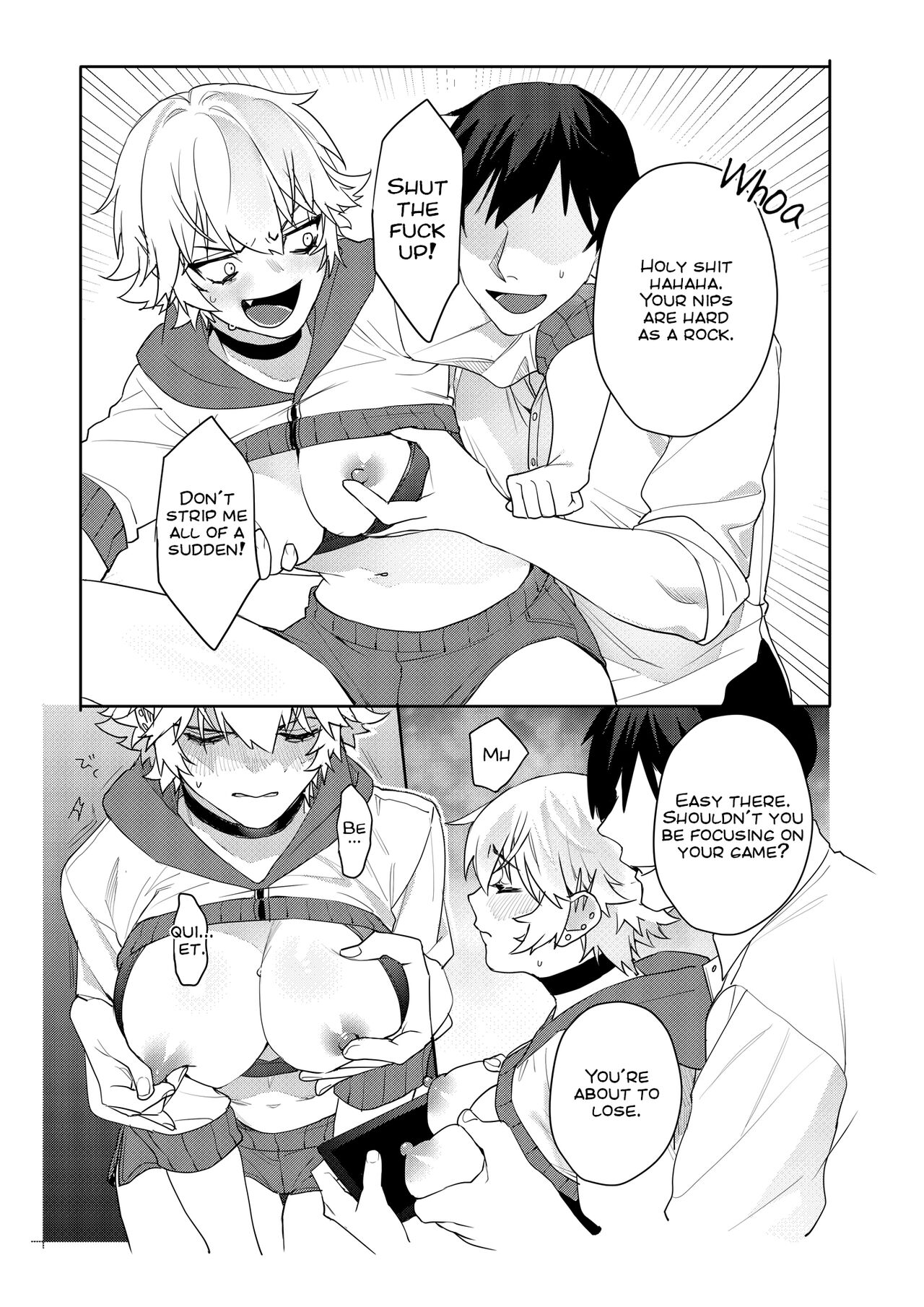 Gamer kanojo no oppai monde mita kekka… | What Happens if You Try to Fondle a Gamer Chick's Boobs... page 12 full