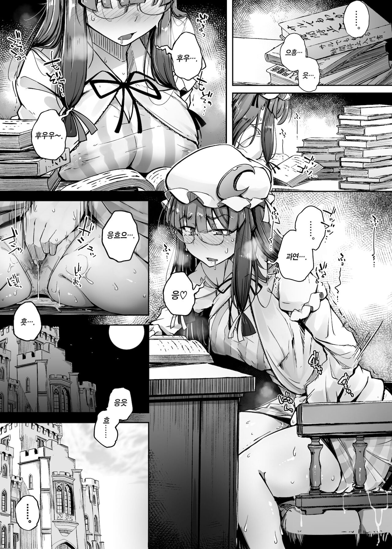 Ana to Muttsuri Dosukebe Daitoshokan 4 | 구멍과 무뚝뚝한 개변태 대도서관 4 page 12 full