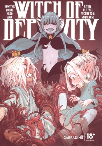 [Kyaradain] Daraku no Majo Shounen Yuusha to Tsurupeta Elf wa Ika ni Shite Majo ni Yabureta ka | Witch of Depravity: How the Young Hero and a Tiny Elf Fell Victim to a Sorceress [English] [J18] [Decensored] cover
