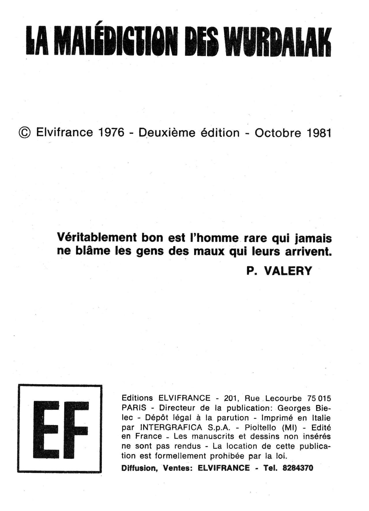 Les Grands Classiques de l'Epouvante N°31 - La malédiction des Wurdalak page 3 full