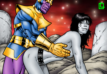 [Leandro Comics] Thanos x Death (Avengers) cover