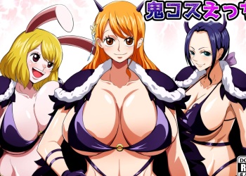 [Q Doujin] Oni Cos Ecchi | Getting Lewd In Oni Costumes (One Piece) [English] {Doujins.com} cover