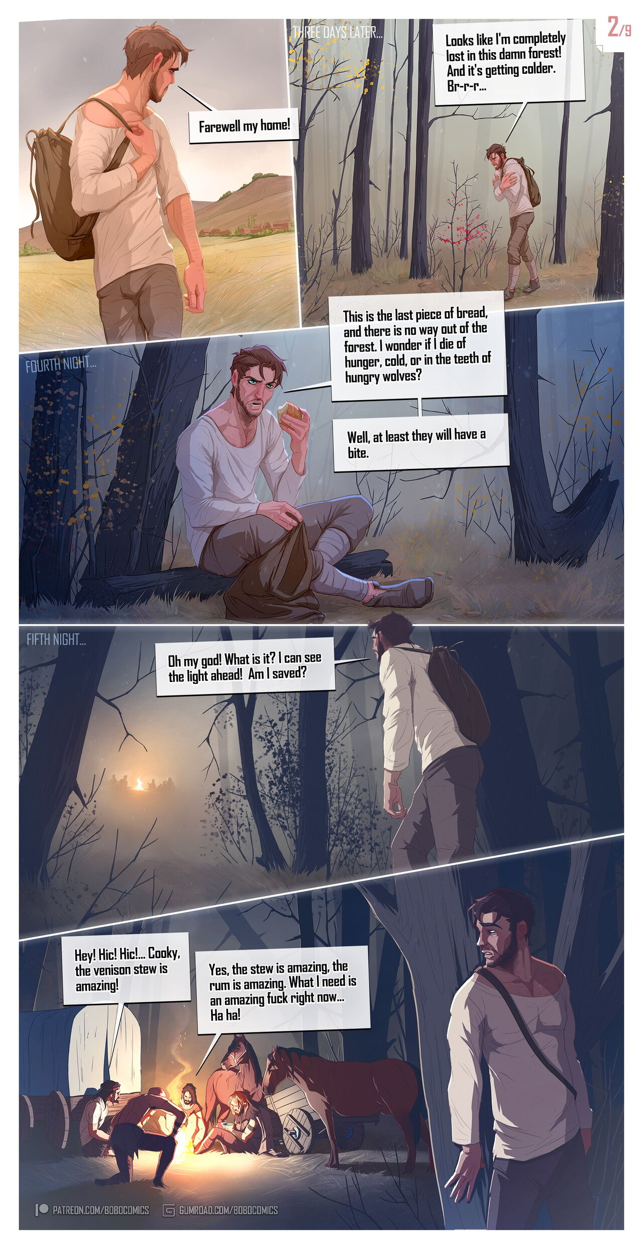 On The Road - Comic book version page 3 full