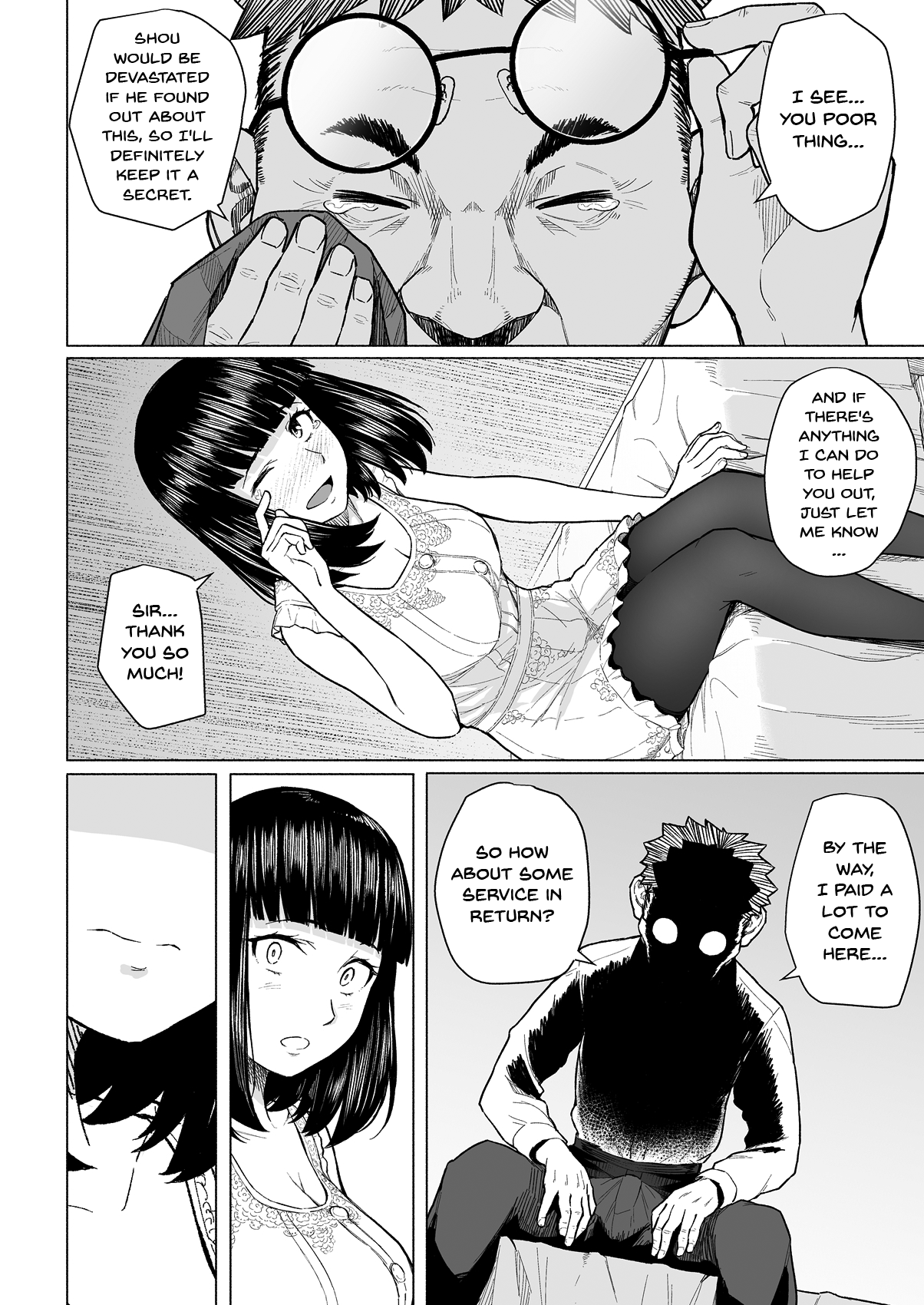 Akogare no Nee-chan wa Fuuzoku Ochi Shite Oyaji ni Dakareru | The Nee-chan I Was Yearning For Started Whoring Herself Out And Had Sex With My Dad page 9 full