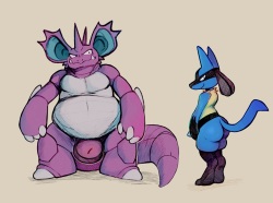 Lucario and Nidoking