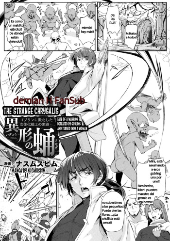 [Nusmusbim] Igyou no Sanagi ~Goblin ni Haiboku Shita Nyotaika Senshi no Matsuro~ | The Strange Chrysalis ~Fate of a Warrior Defeated by Goblins and Turned into a Woman~ (2D Comic Magazine TS Ishukan Haramase Nyotaika s[Digital] [Spanish] [demian H FanSub] cover