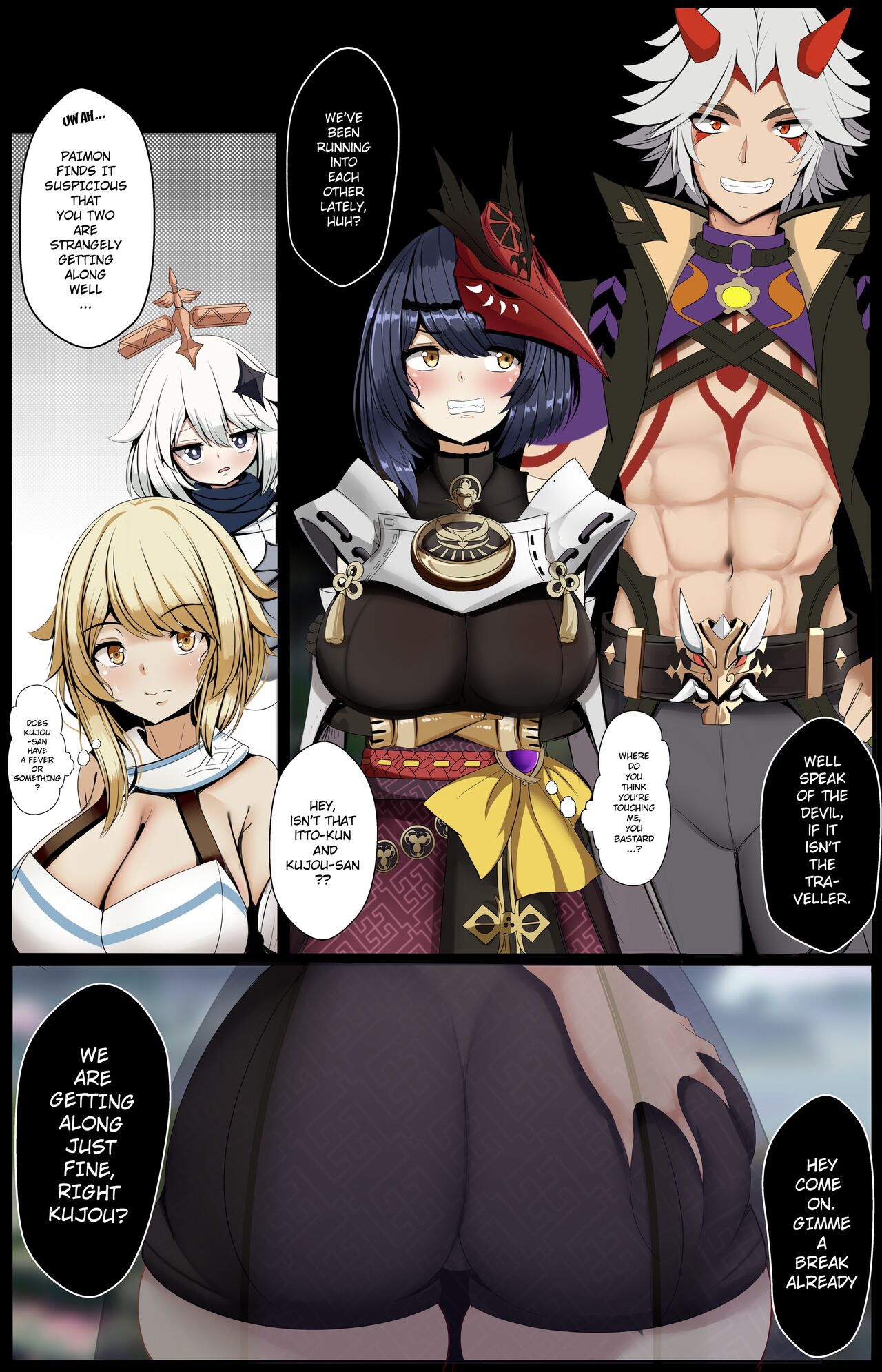 Kujou Sara x Arataki Itto page 2 full