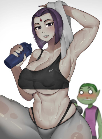 [ElijahZX] Raven at the Gym (Teen Titans) cover